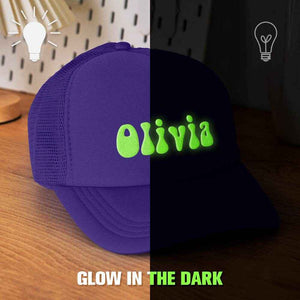 Custom Puff Print Trucker Hat – Personalized Glow-in-the-Dark Foam Cap - Customise Now