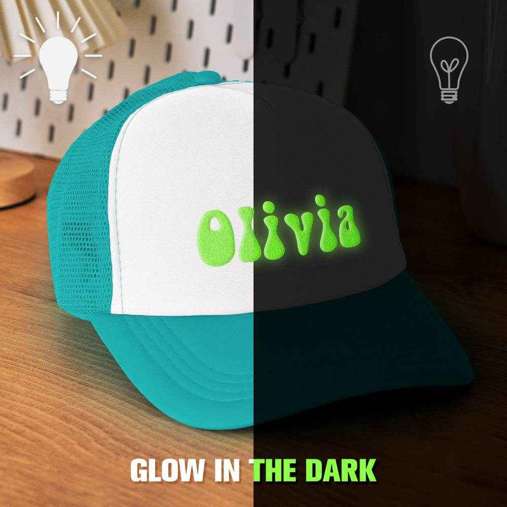 Custom Puff Print Trucker Hat – Personalized Glow-in-the-Dark Foam Cap - Customise Now
