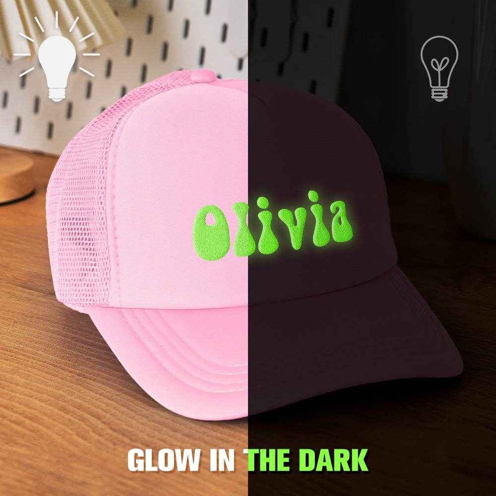 Custom Puff Print Trucker Hat – Personalized Glow-in-the-Dark Foam Cap - Customise Now