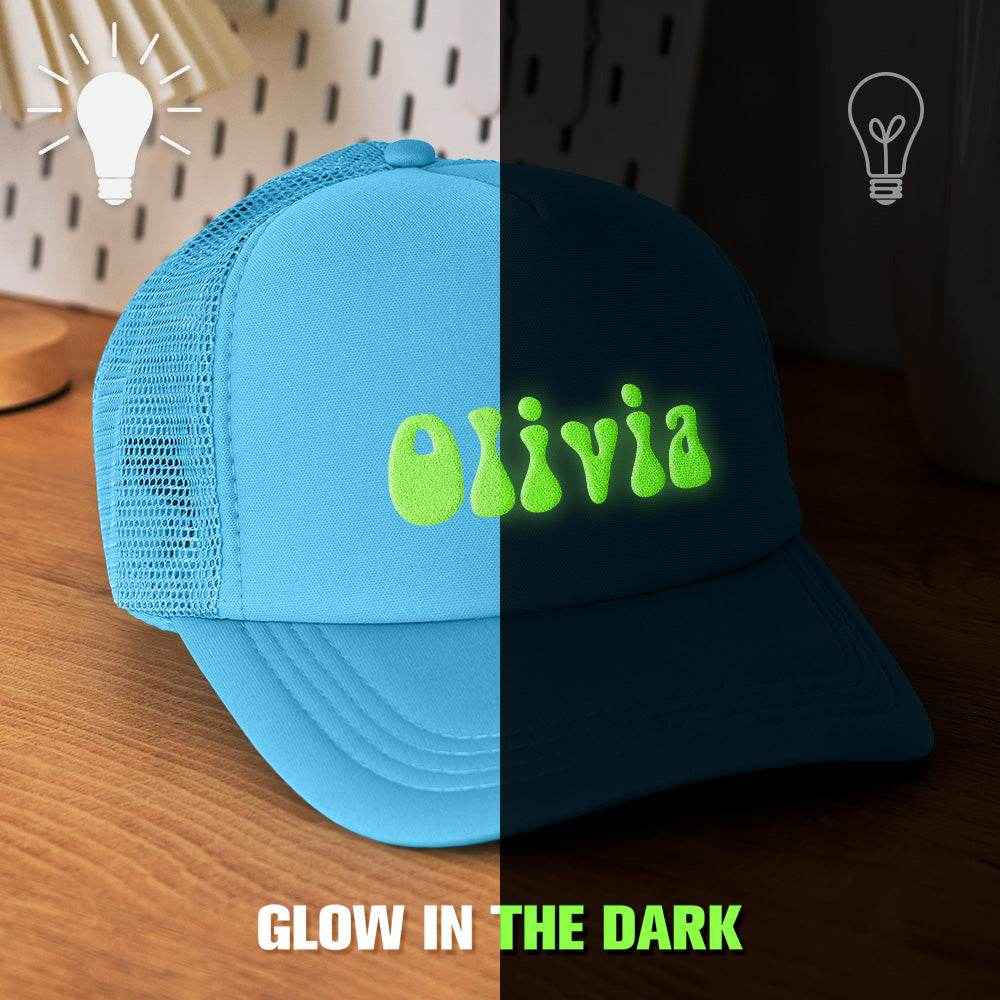 Custom Puff Print Trucker Hat – Personalized Glow-in-the-Dark Foam Cap - Customise Now