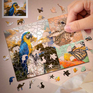 Personalized Wooden Jigsaw Puzzle – Custom Animal Shape Puzzle Gift - Customise Now