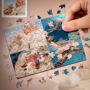 Personalized Wooden Jigsaw Puzzle – Custom Animal Shape Puzzle Gift - Customise Now