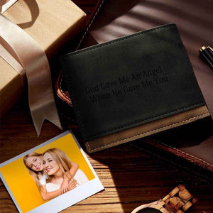 Personalized Men’s Wallet – Custom Leather Wallet with Engraved Photo - Customise Now