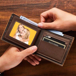 Personalized Men’s Wallet – Custom Leather Wallet with Engraved Photo - Customise Now
