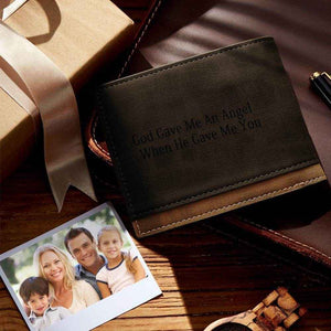 Personalized Men’s Wallet – Custom Leather Wallet with Engraved Photo - Customise Now