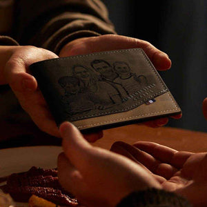 Personalized Men’s Wallet – Custom Leather Wallet with Engraved Photo - Customise Now