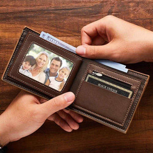 Personalized Men’s Wallet – Custom Leather Wallet with Engraved Photo - Customise Now