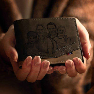 Personalized Men’s Wallet – Custom Leather Wallet with Engraved Photo - Customise Now