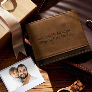 Personalized Men’s Wallet – Custom Leather Wallet with Engraved Photo - Customise Now