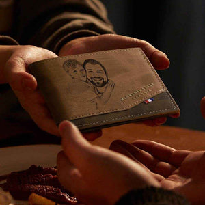Personalized Men’s Wallet – Custom Leather Wallet with Engraved Photo - Customise Now