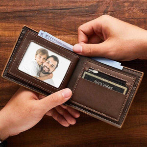 Personalized Men’s Wallet – Custom Leather Wallet with Engraved Photo - Customise Now