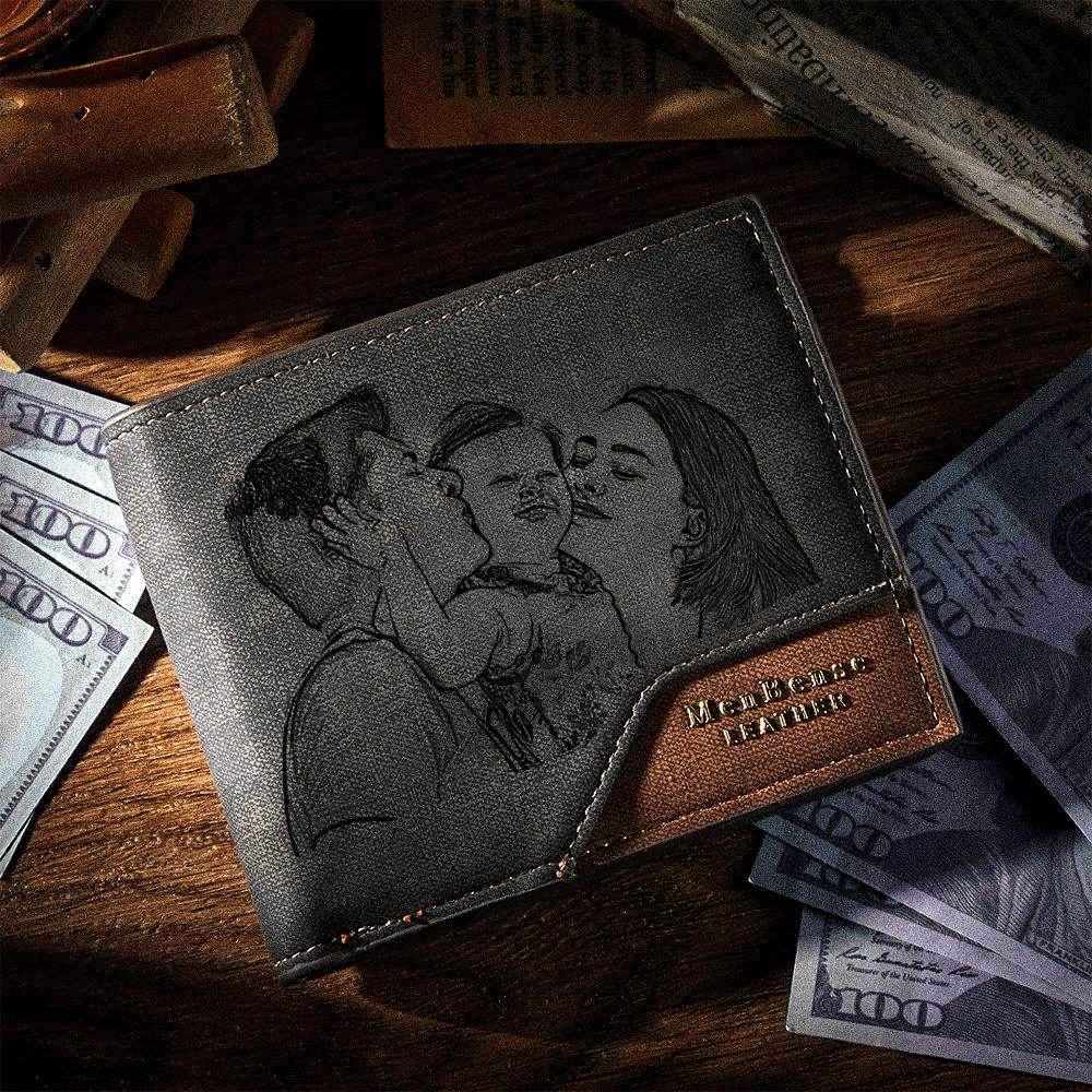 Custom Bronzing Photo Wallet – Stylish & Personalized Gift for Dad - Customise Now