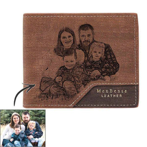 Custom Bronzing Photo Wallet – Stylish & Personalized Gift for Dad - Customise Now