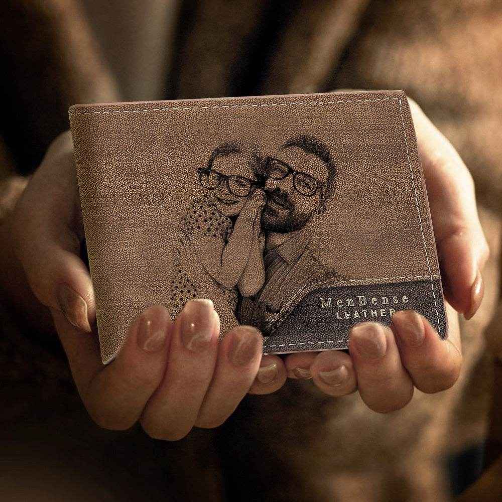 Custom Bronzing Photo Wallet – Stylish & Personalized Gift for Dad - Customise Now
