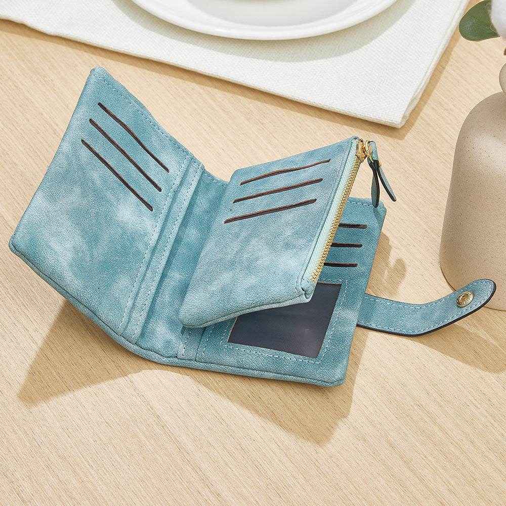 Outline Birth Flower Purse – Personalized Name Engraved Wallet - Customise Now