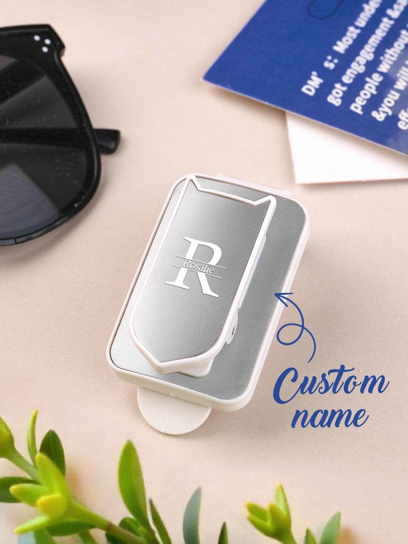 Personalized Name Car Sunglasses Holder – Custom Sun Visor Clip - Customise Now