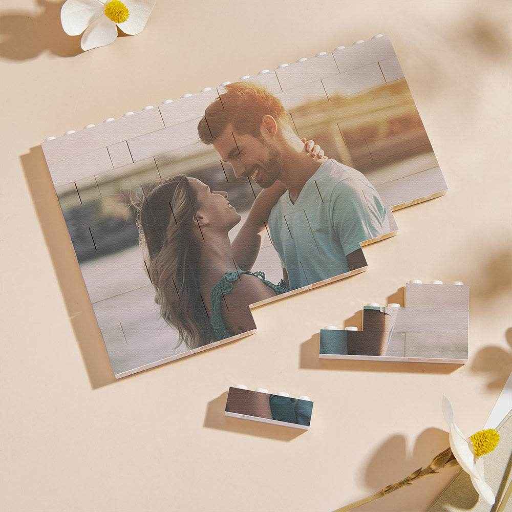 Personalized Horizontal Rectangle Photo Brick – Custom Building Block Gift - Customise Now