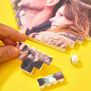 Personalized Heart Brick Puzzle – Custom Photo Block for Couples & Gifts - Customise Now