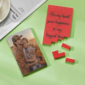 Personalized Vertical Rectangle Photo Brick – Custom Building Block Gift - Customise Now