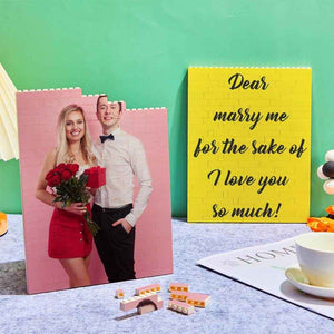 Personalized Vertical Rectangle Photo Brick – Custom Building Block Gift - Customise Now