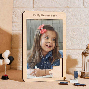 Tetris-Shaped Custom Photo Puzzle – Personalized Wooden Frame Decor - Customise Now