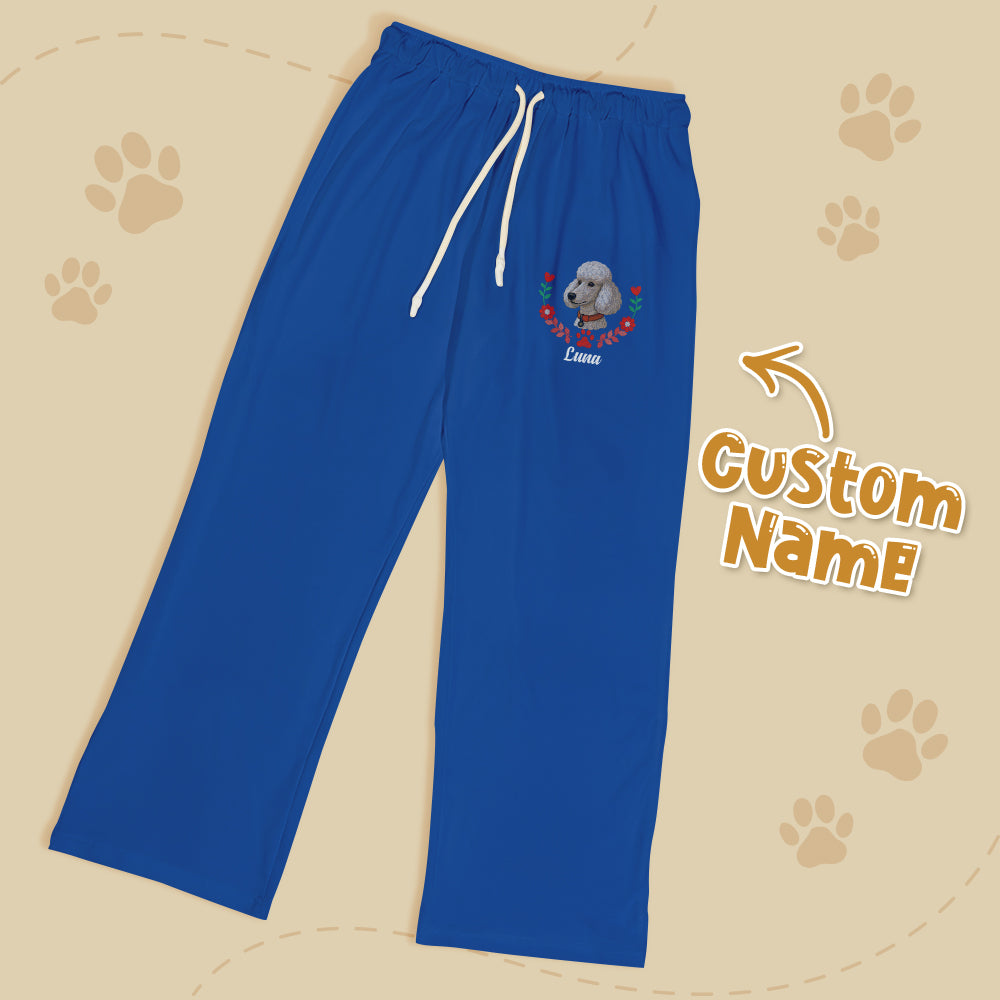 Personalized Pet Name Lounge Pants – Custom Embroidered-Style Print Sleepwear