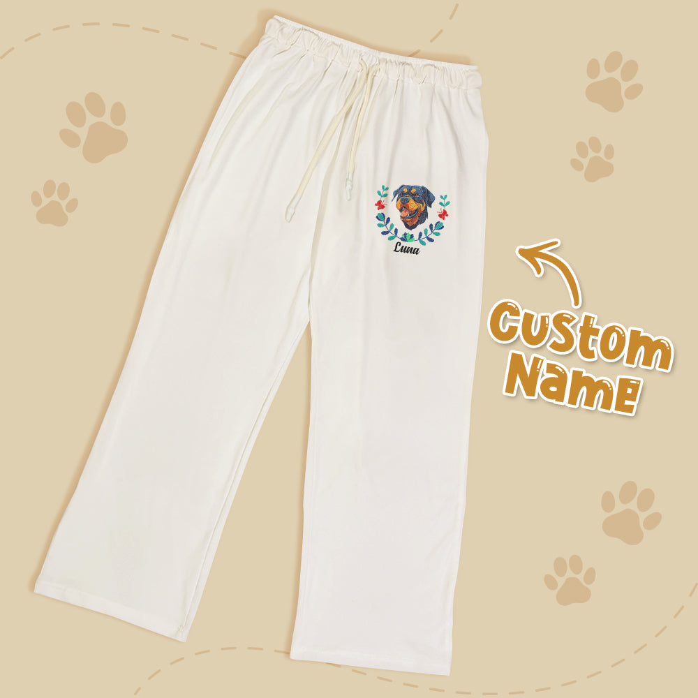 Personalized Pet Name Lounge Pants – Custom Embroidered-Style Print Sleepwear