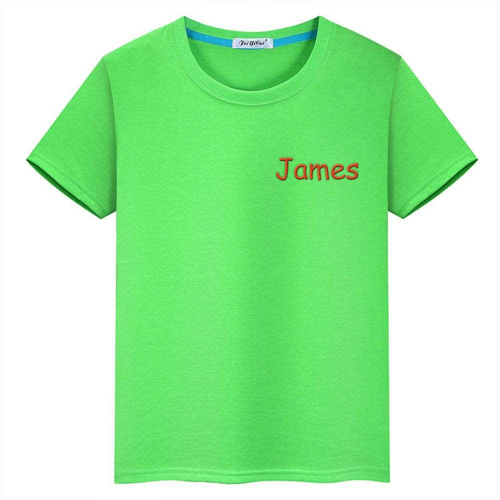 Personalized T-Shirt with Embroidered Name – Custom Gift for Kids - Customise Now