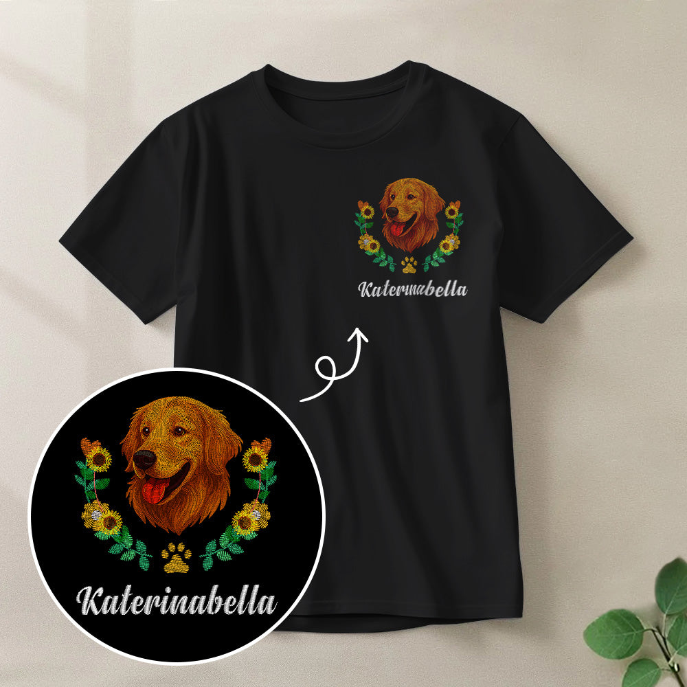 Custom Pet T-Shirt – Ladies’ Fit Only | Personalized Pet Name & Wreath Design