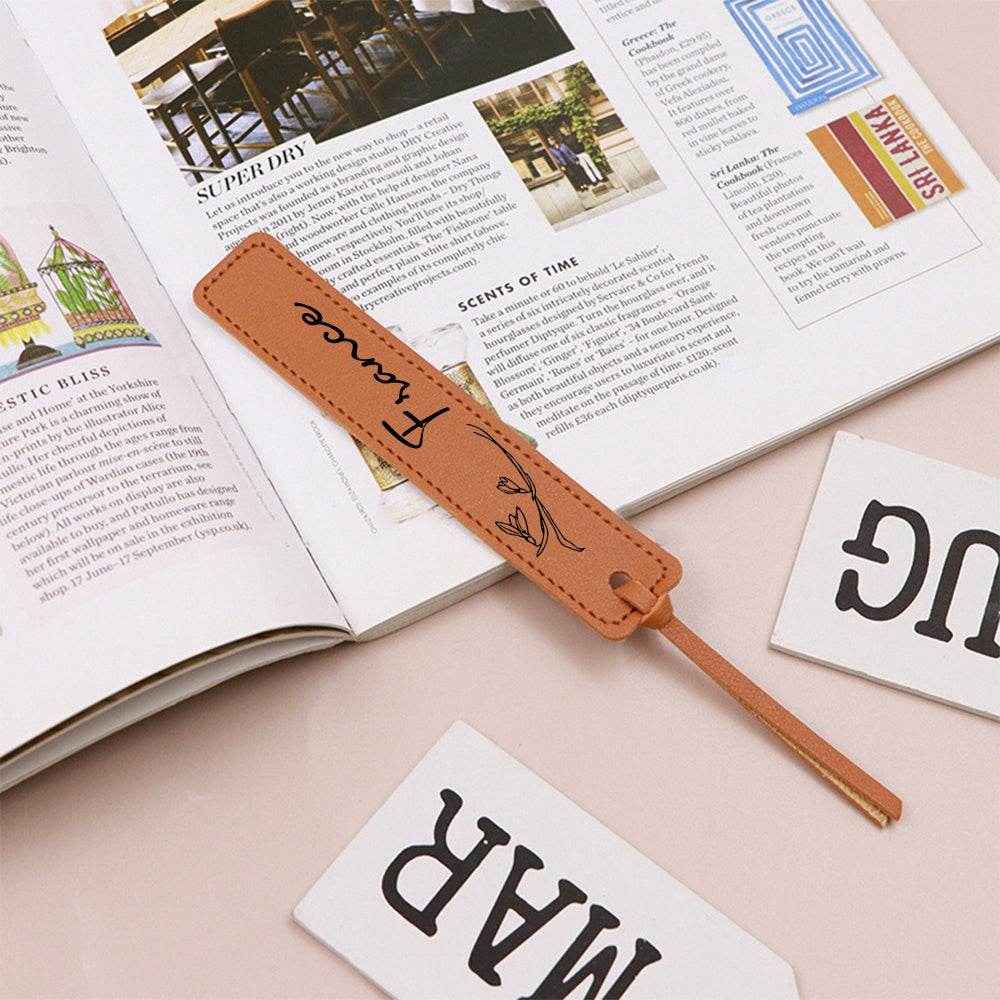 Custom Name Bookmark with Birth Month Flower – Personalized Floral Gift for Book Lovers - Customise Now