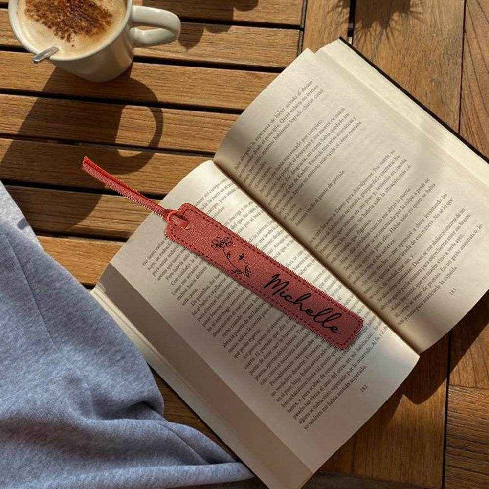Custom Name Bookmark with Birth Month Flower – Personalized Floral Gift for Book Lovers - Customise Now