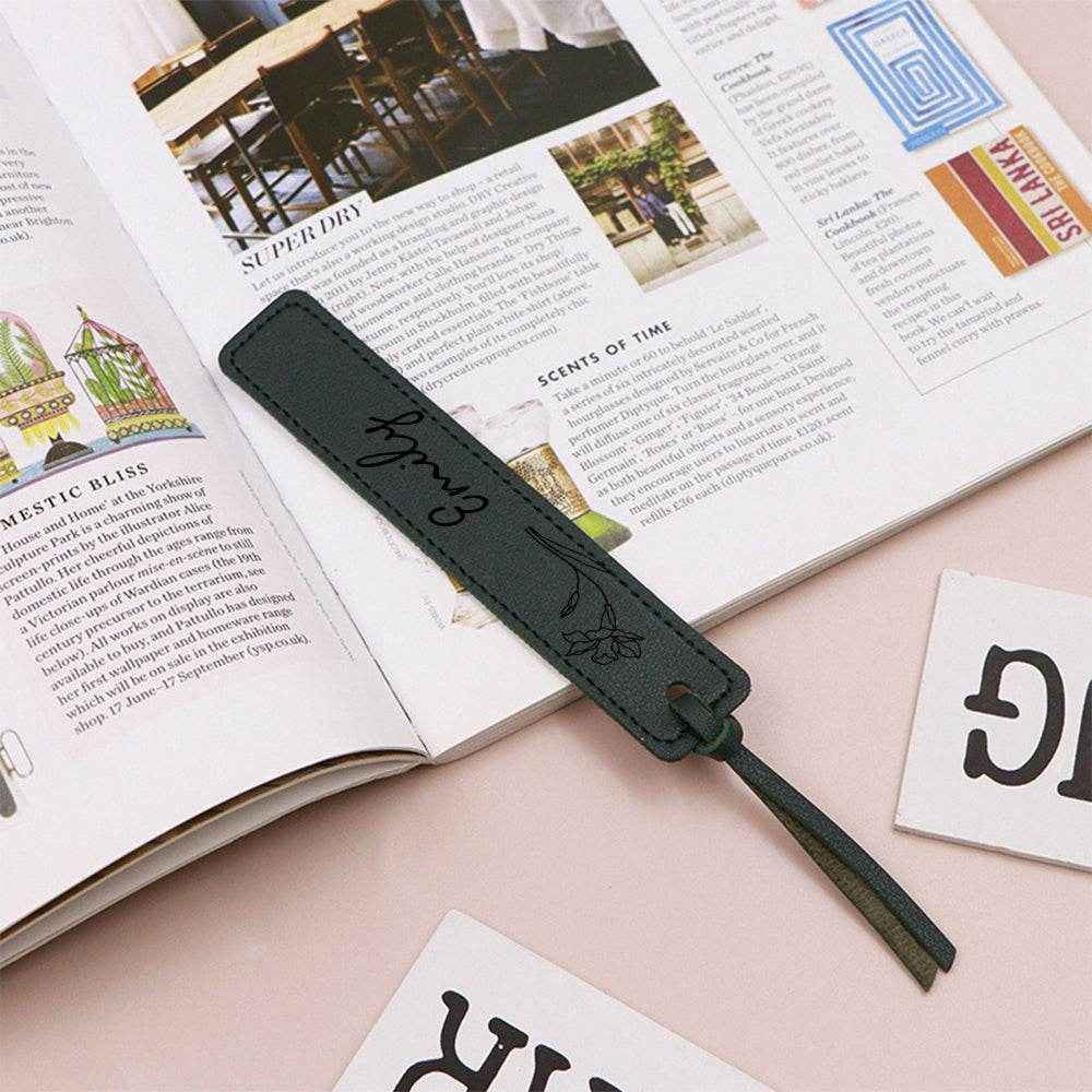 Custom Name Bookmark with Birth Month Flower – Personalized Floral Gift for Book Lovers - Customise Now