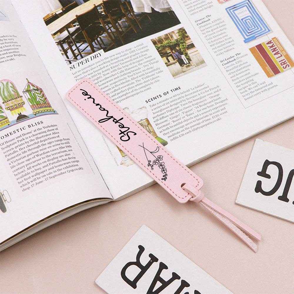 Custom Name Bookmark with Birth Month Flower – Personalized Floral Gift for Book Lovers - Customise Now