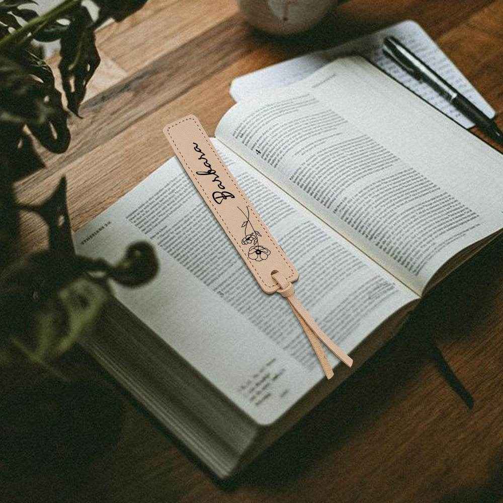 Custom Name Bookmark with Birth Month Flower – Personalized Floral Gift for Book Lovers - Customise Now