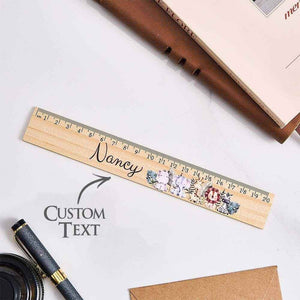 Personalized Wooden Name Ruler – Custom School Enrollment & Back-to-School Gift - Customise Now