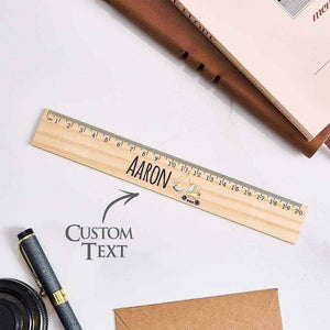 Personalized Wooden Name Ruler – Custom School Enrollment & Back-to-School Gift - Customise Now
