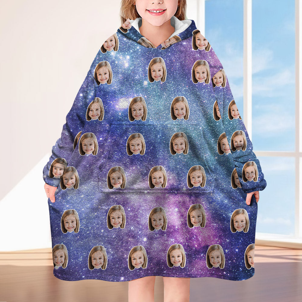 Starry Sky Blanket Hoodie – Personalized Wearable Oversized Sweatshirt