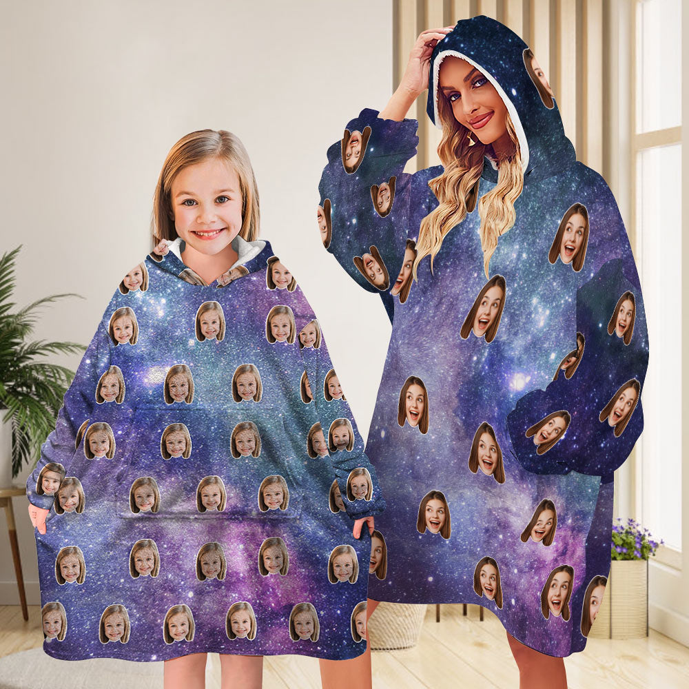 Starry Sky Blanket Hoodie – Personalized Wearable Oversized Sweatshirt