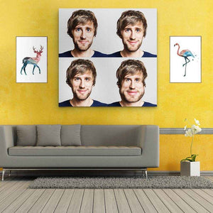Custom Funny Character Expression Painting – Multiple Photo Personalized Art - Customise Now