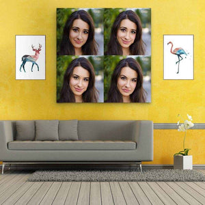 Custom Funny Character Expression Painting – Multiple Photo Personalized Art - Customise Now