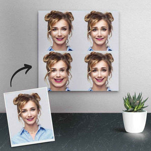 Custom Funny Character Expression Painting – Multiple Photo Personalized Art - Customise Now