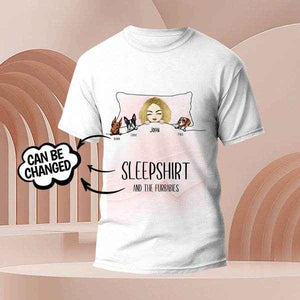 Custom Dog Printed T-Shirt – Furbabies Sleepshirt for Pet Lovers - Customise Now