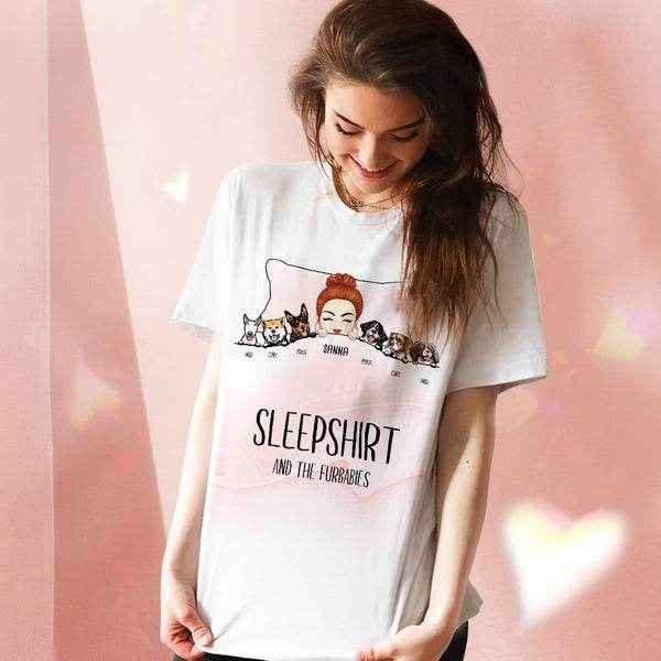 Custom Dog Printed T-Shirt – Furbabies Sleepshirt for Pet Lovers - Customise Now