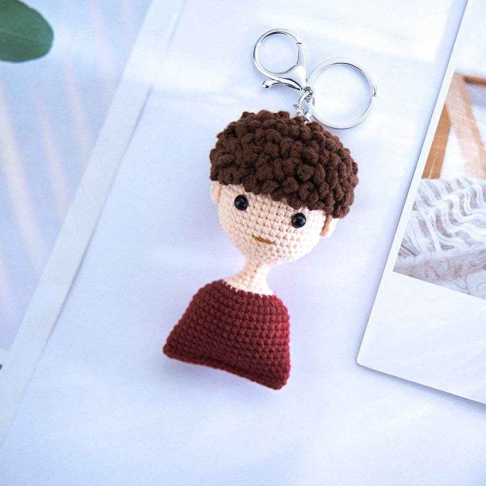 Cute Custom Crochet Doll Keychain – Soft Mini Plush for Bags & Keys - Customise Now