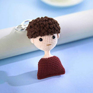 Cute Custom Crochet Doll Keychain – Soft Mini Plush for Bags & Keys - Customise Now