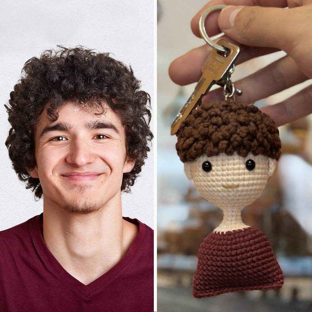 Cute Custom Crochet Doll Keychain – Soft Mini Plush for Bags & Keys - Customise Now