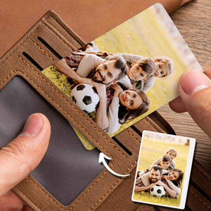 Custom Wallet Insert Card – Engraved Stainless Steel with Photo & Message - Customise Now
