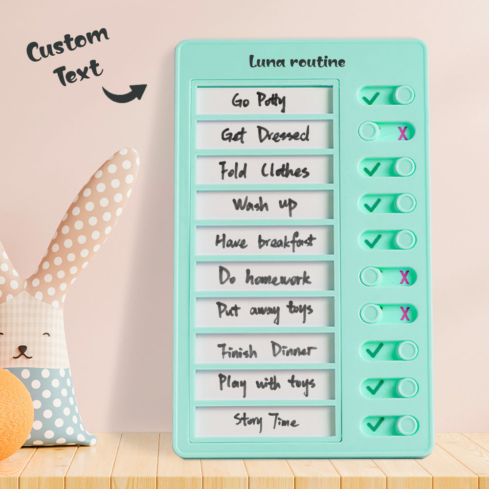 Personalized Habit Tracker Board – Custom Name & Text Task Check-In Tool