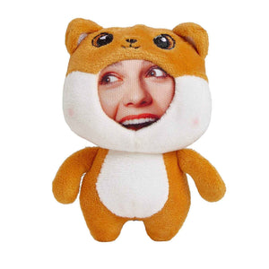 Custom Face on Plush Animal Keychain – Unique 3D Personalized Gift - Customise Now