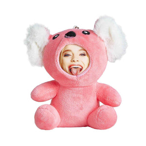 Custom Face on Plush Animal Keychain – Unique 3D Personalized Gift - Customise Now